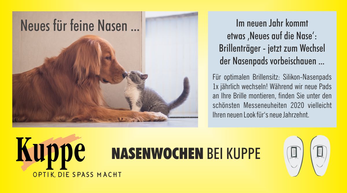 Jetzt was Neues auf die Nase holen! Nasenwochen